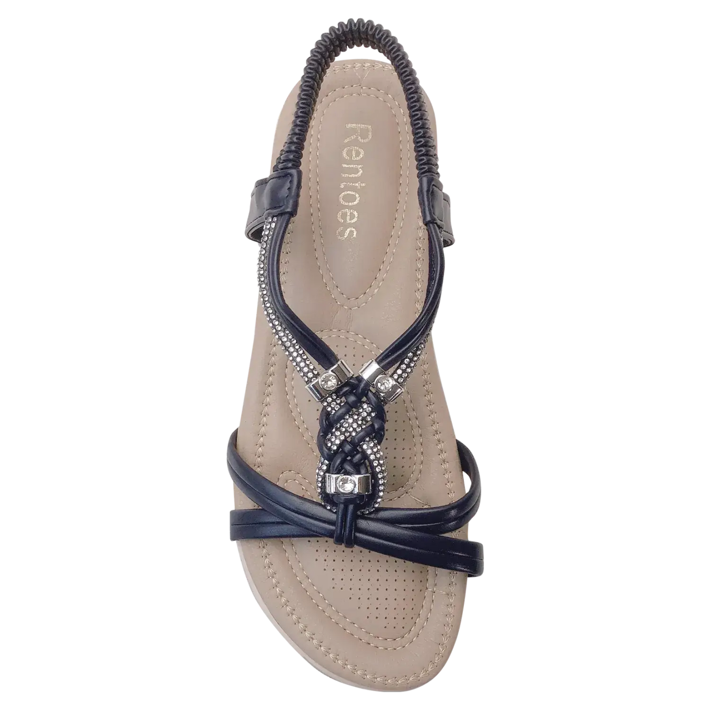 Elegant Crystal Woven Summer Comfort Sandals