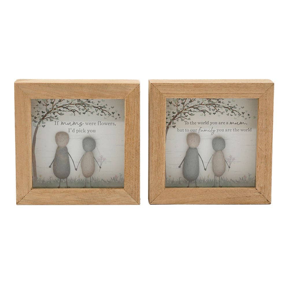 12cm Mum Mother's Day Pebble Plaque
