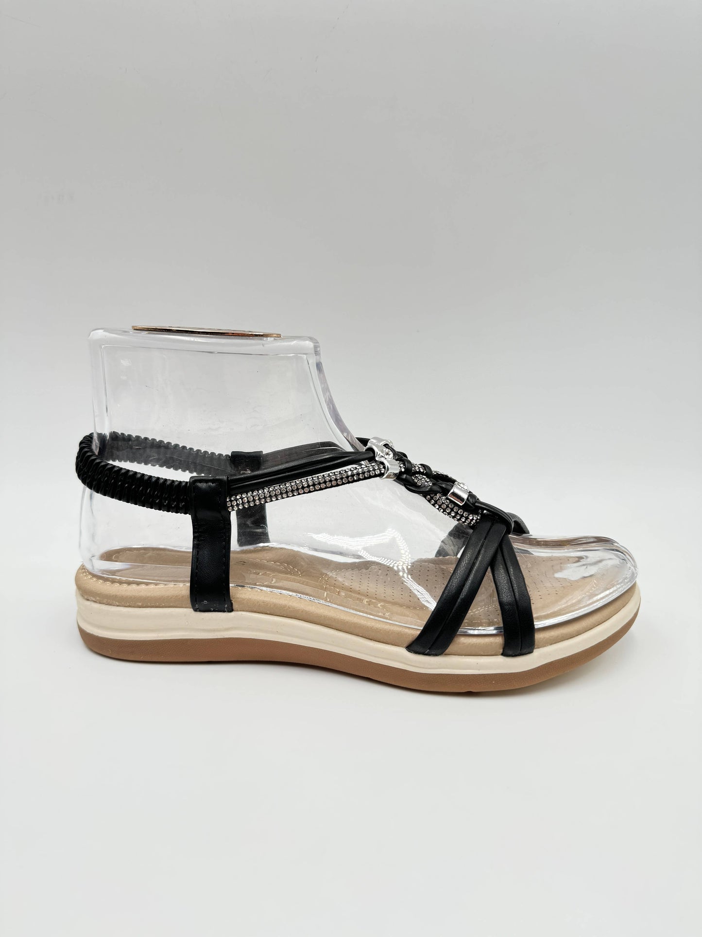 Elegant Crystal Woven Summer Comfort Sandals