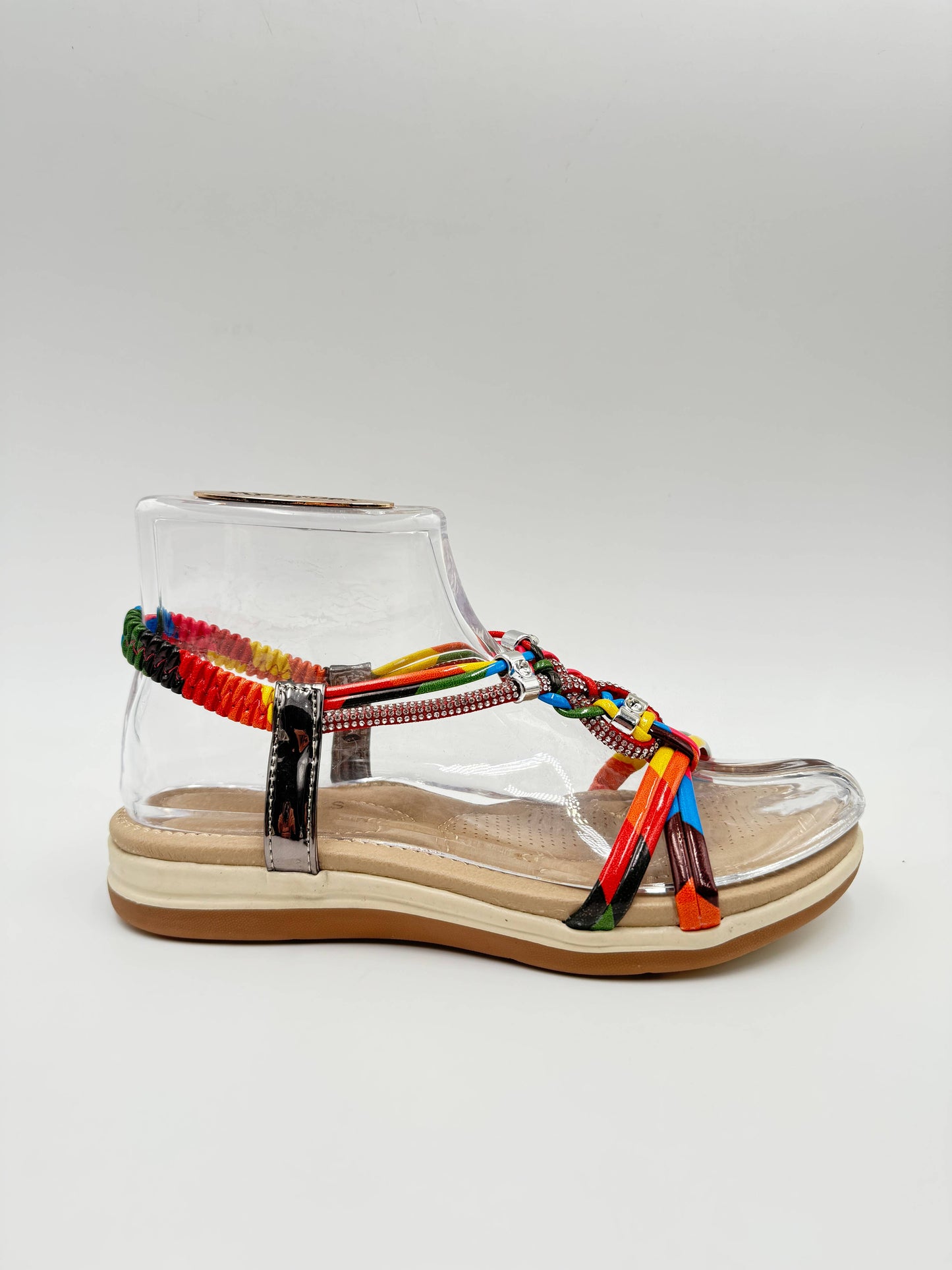Elegant Crystal Woven Summer Comfort Sandals