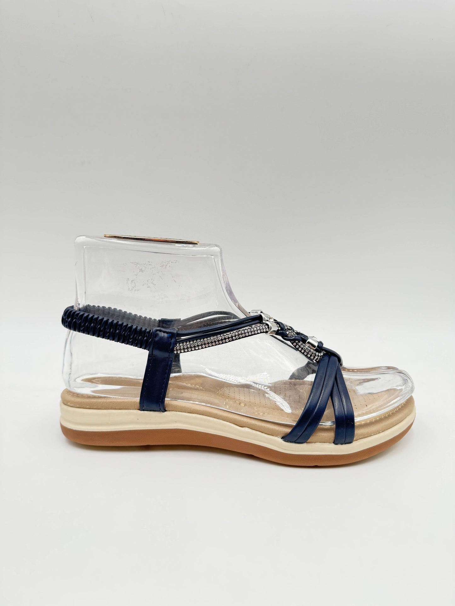 Elegant Crystal Woven Summer Comfort Sandals