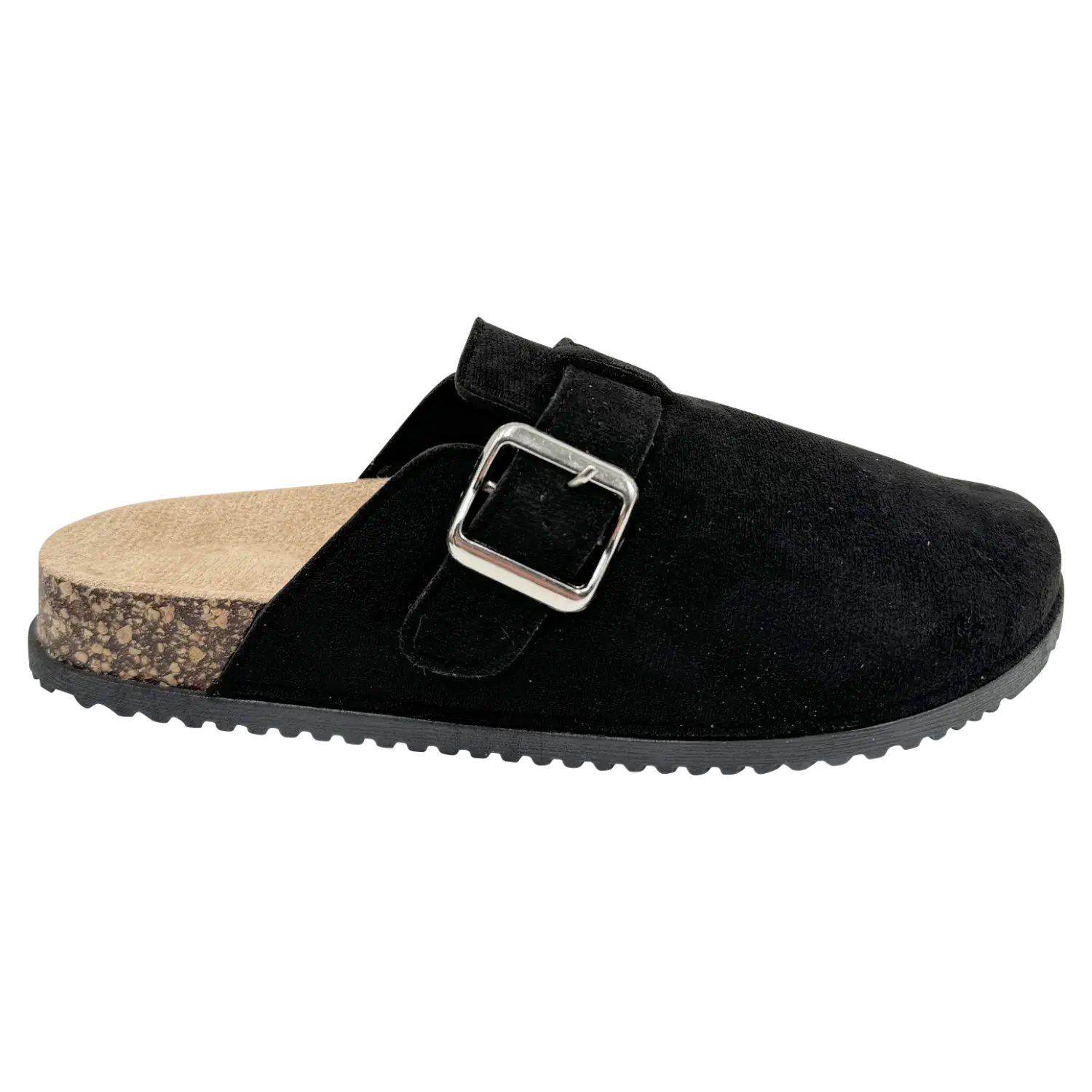 Classic Suede Buckle Slip-On Clogs 8911