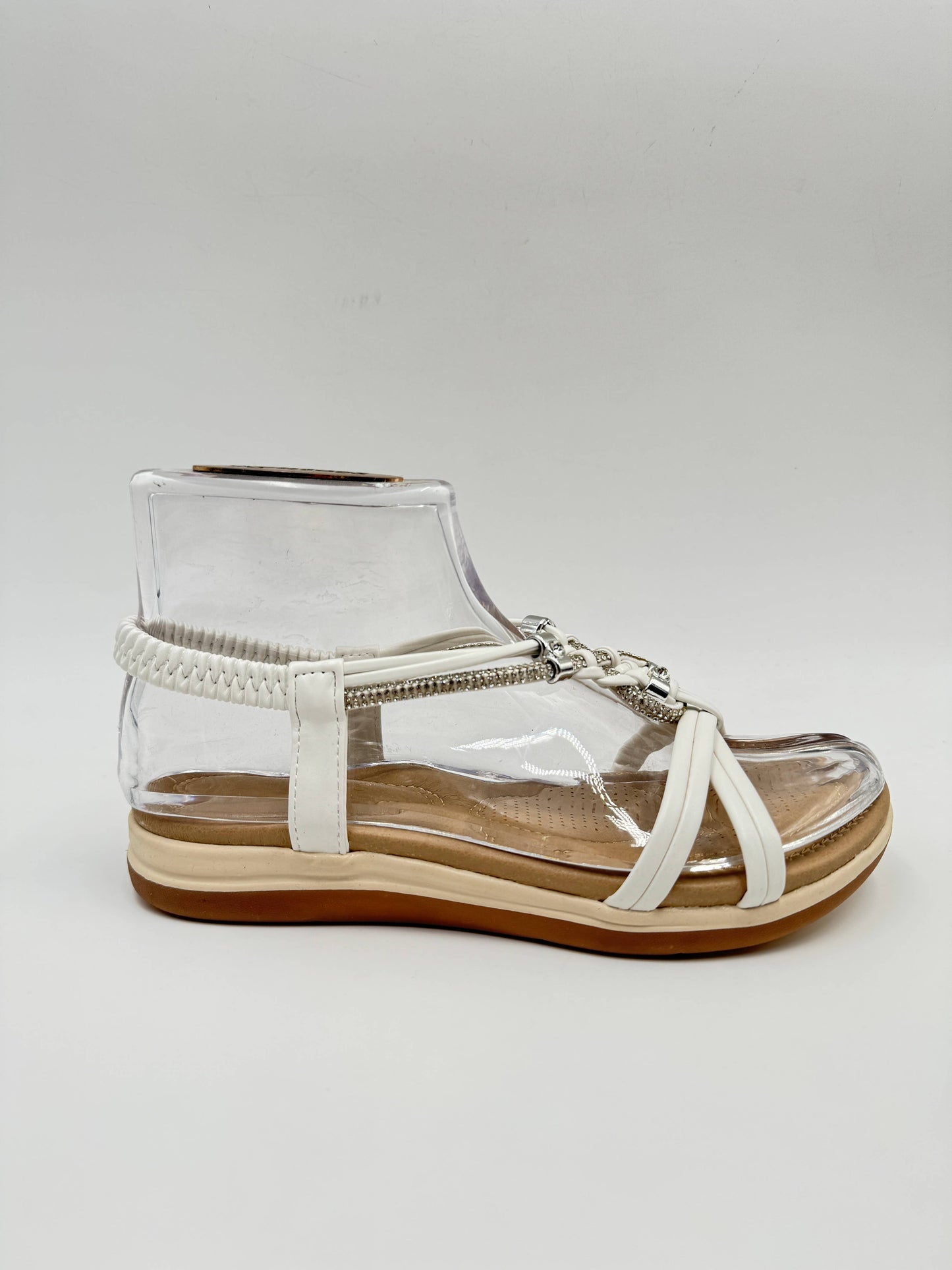 Elegant Crystal Woven Summer Comfort Sandals