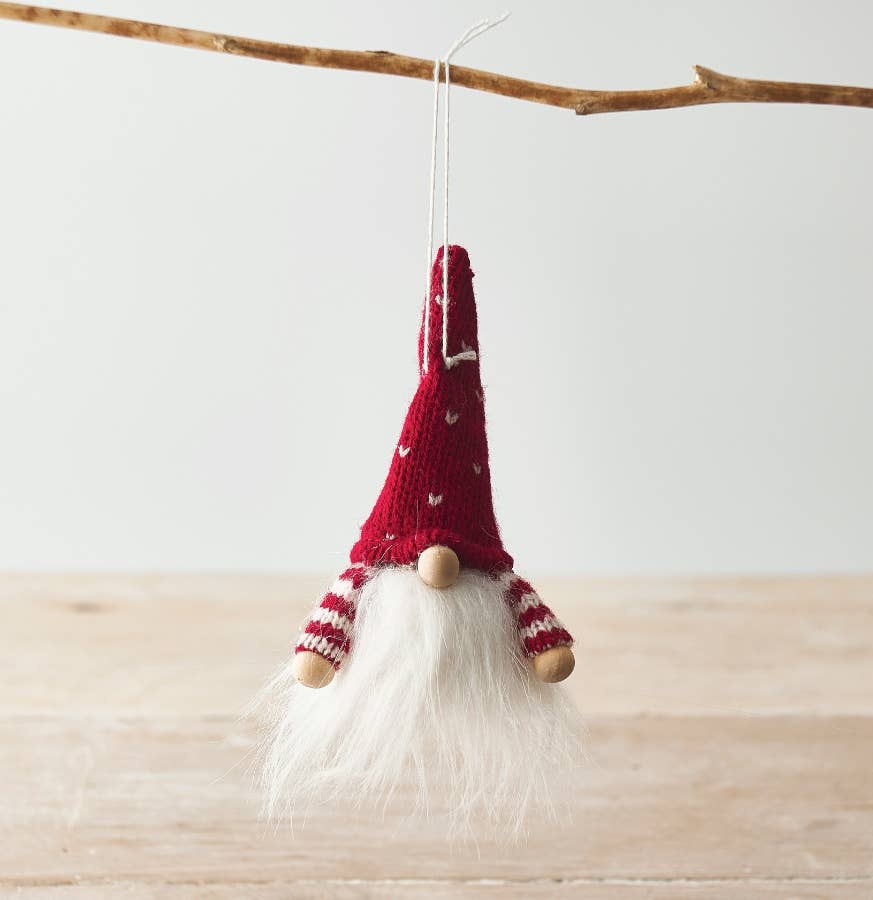 Knitted Red Gonk Hanger, 11cm
