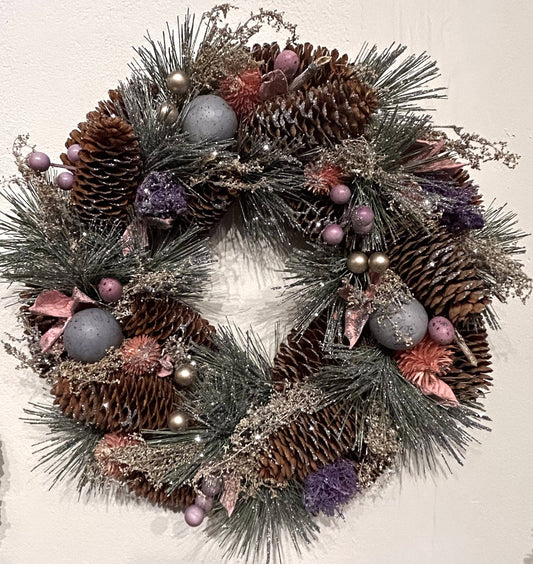 WR0495 - Pretty Pastels Christmas Wreath 35cm