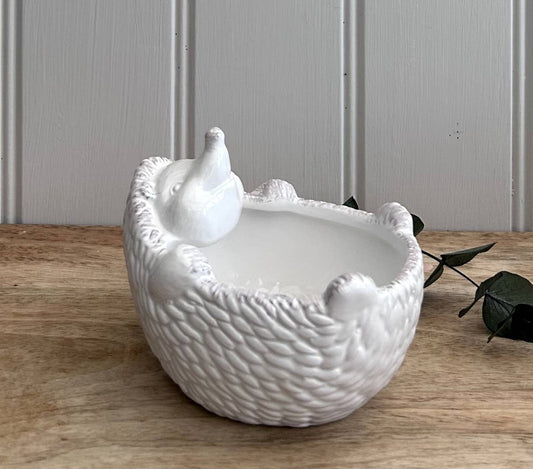 AM60267 - Autumnal Touches Ceramic Hedgehog on Back Bowl