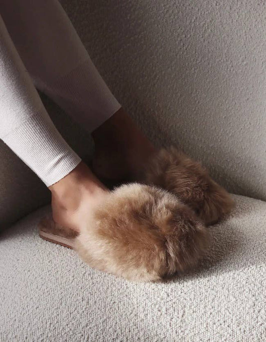 WOMENS COMFY COZY FAUX FUR FLUFFY SLIPPERS