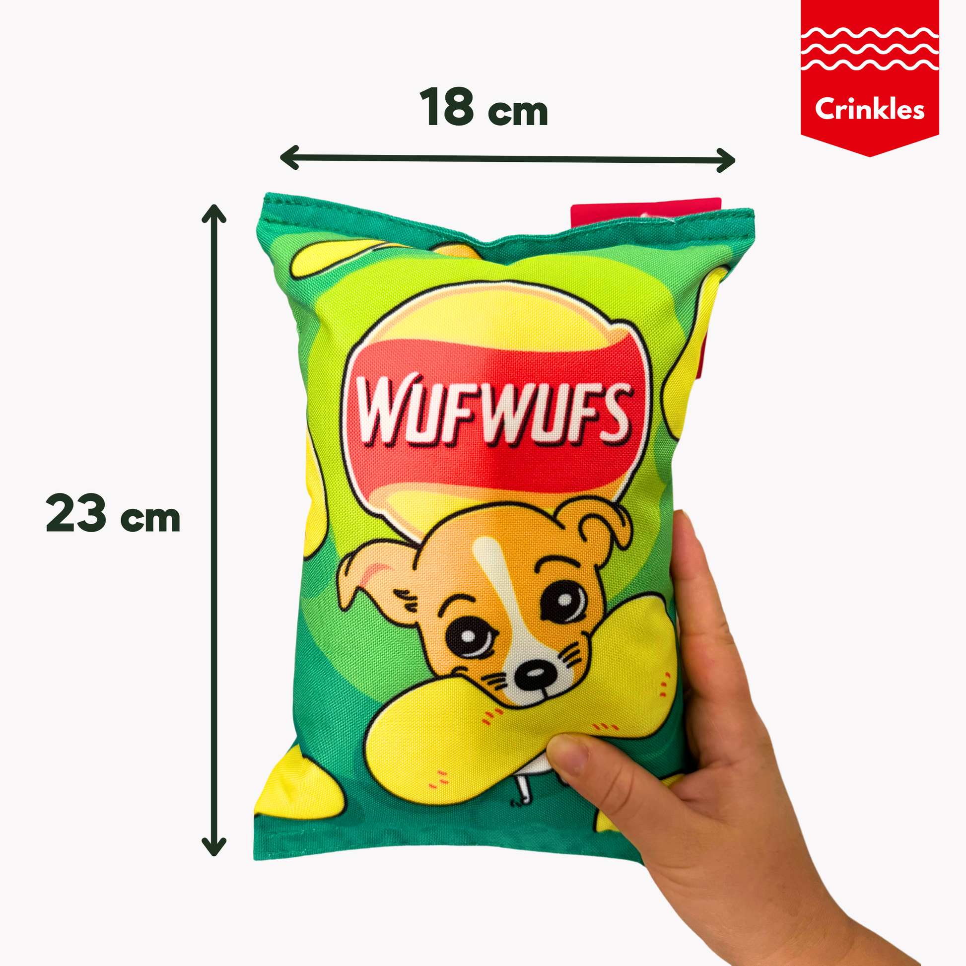 WufWuf Crispy Crisps Crinkle Dog Toy, WufWufs