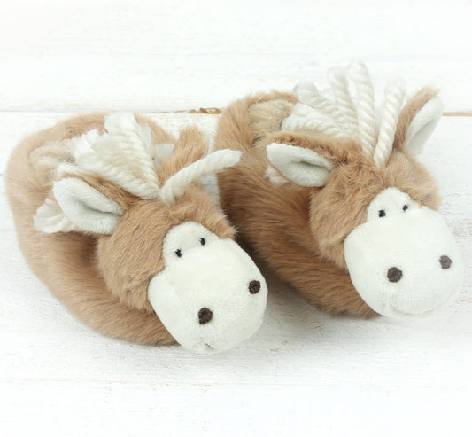 Pony Horse  House Shoes Baby Slippers (0-6 months)