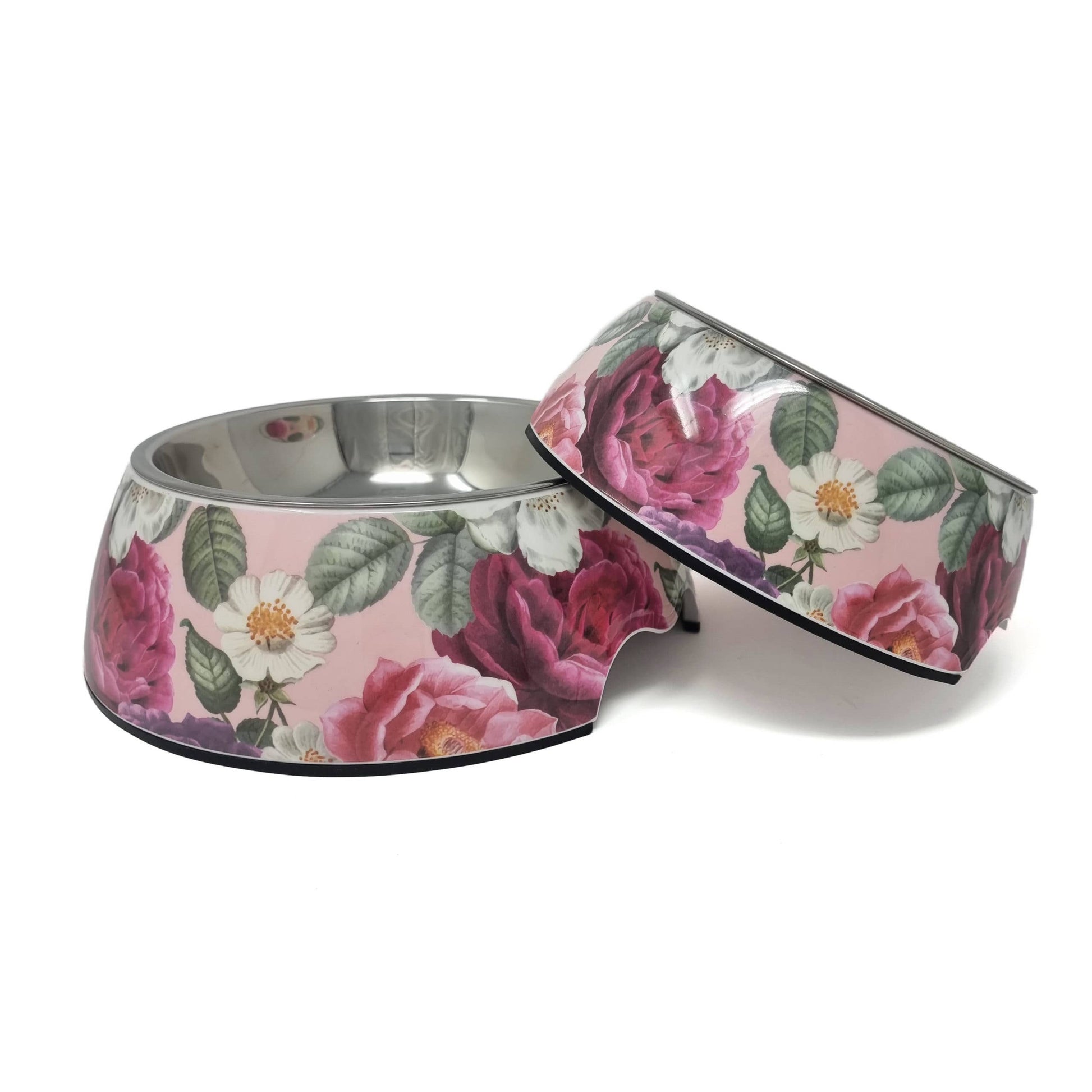 CatwalkDog Pink Floral 2 in 1 Dog Bowl