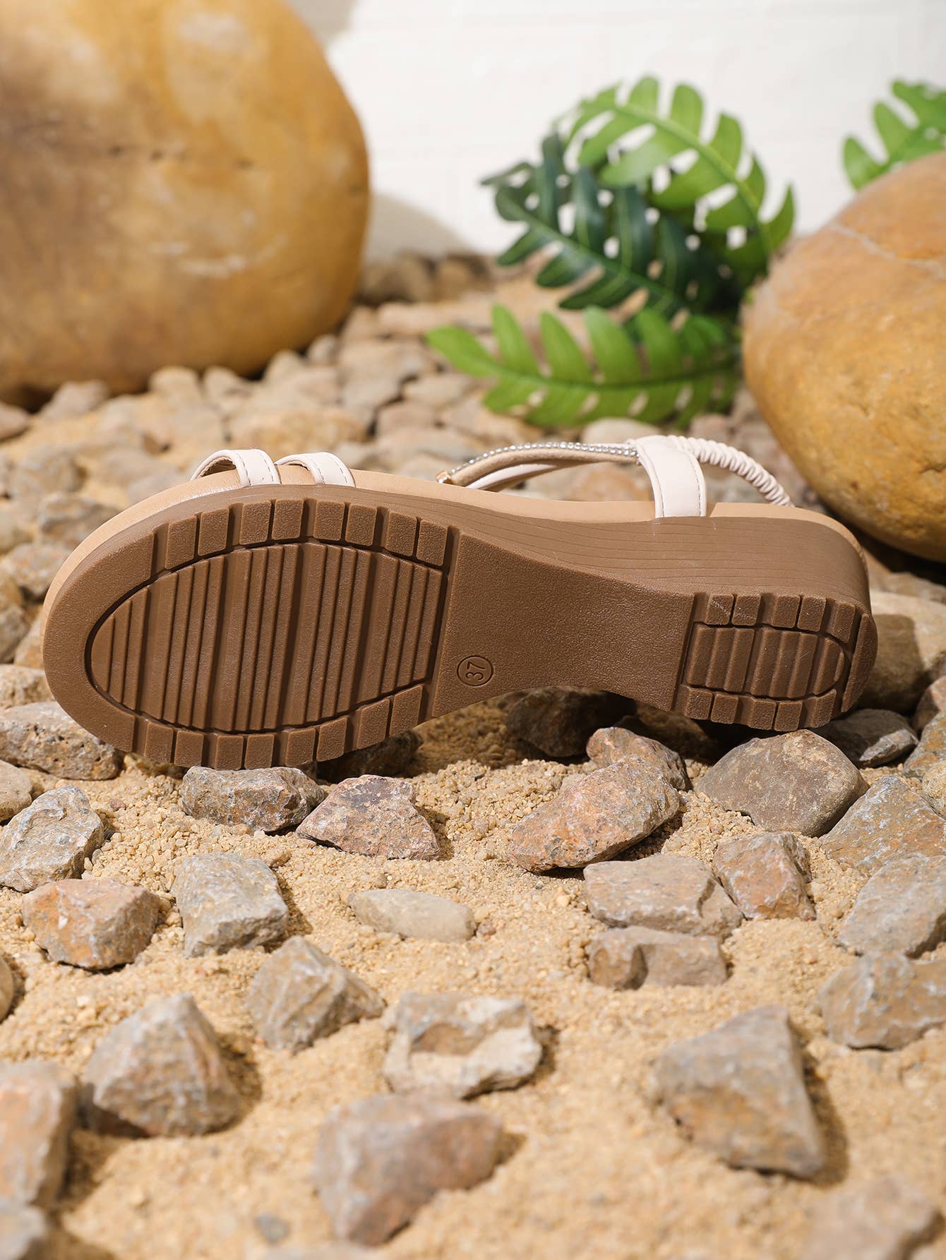 Ladies Wedged Sandal with Full Diamante Straps