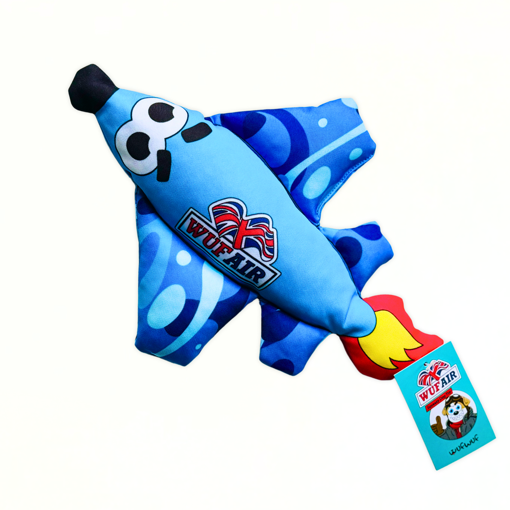 WufWuf Pilot Plush & Rope Dog Toy Bundle: Plane, Sunglasses