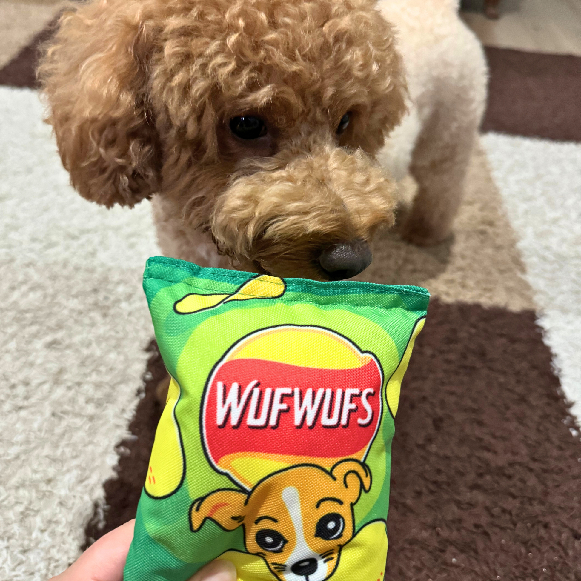 WufWuf Crispy Crisps Crinkle Dog Toy, WufWufs