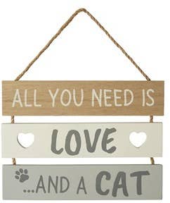 All You Need Is Love .. And a Cat Sign, 16cm