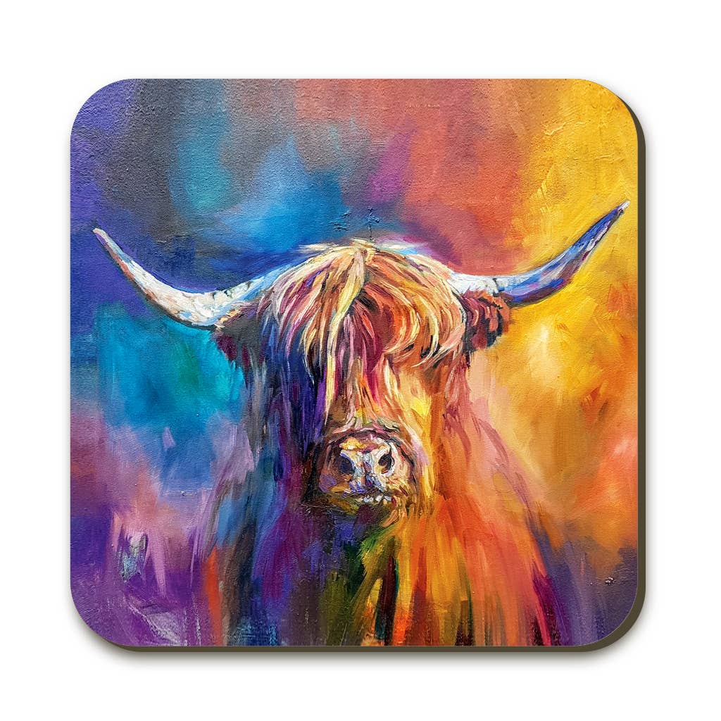 Harris Highland Cow Coaster SG16C