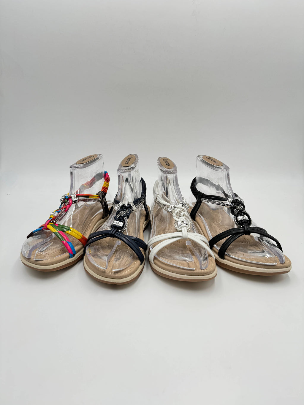Elegant Crystal Woven Summer Comfort Sandals
