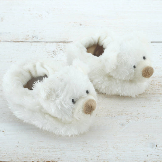 Bear Baby Soft Plush Slippers House Shoes - (0-6 months)