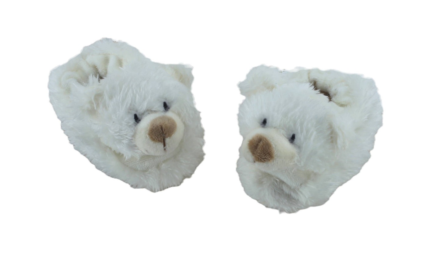 Bear Baby Soft Plush Slippers House Shoes - (0-6 months)